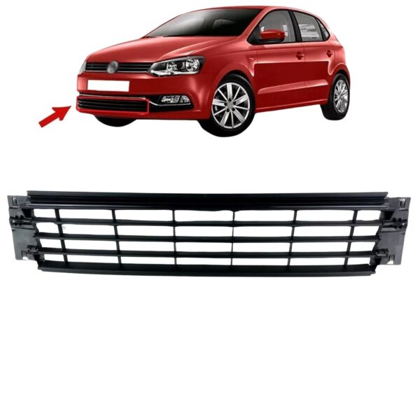 Front Bumper Lower Centre Middle Grille For VW Polo 2014-2017 6C0853677 9B9