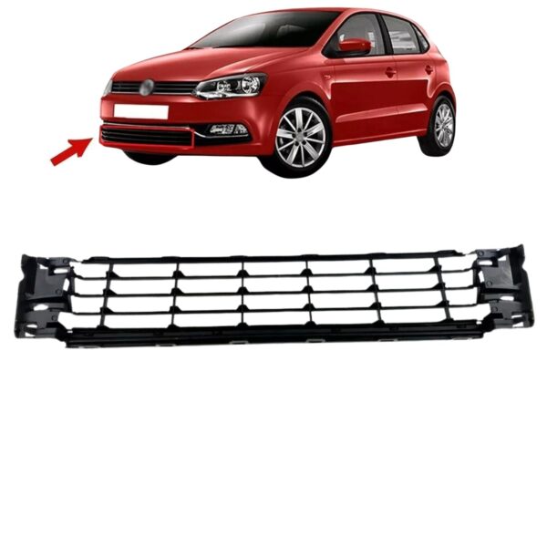 Front Bumper Lower Centre Middle Grille For VW Polo 2014-2017 6C0853677 9B9 - Image 2