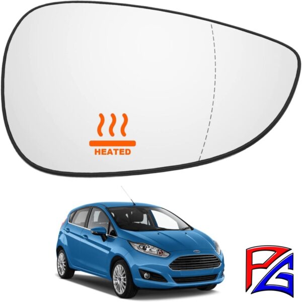 Door Wing Mirror Glass Right Side Heated For Ford Fiesta Mk7 1531440 2008 - 2017