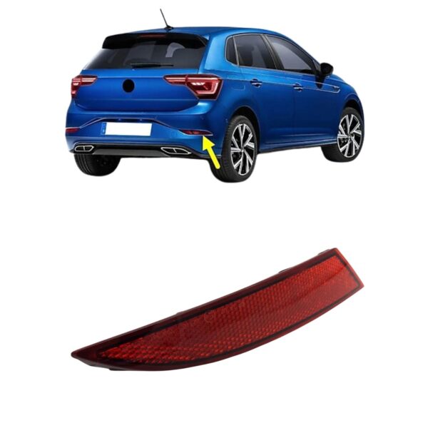 Rear Bumper Lower Right Reflector Red for VW Polo 1.0 2.0 2017 - 2021 2G0945106A