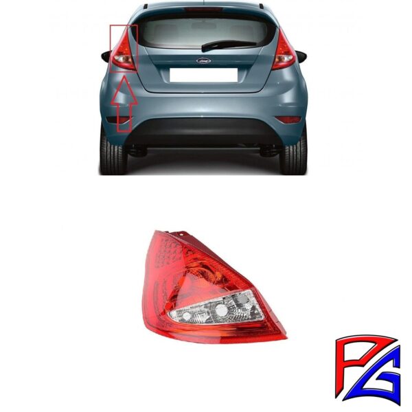 Rear Left Tail Light Lamp For Ford Fiesta Mk7 2008 - 2012 Passenger Side 1709553