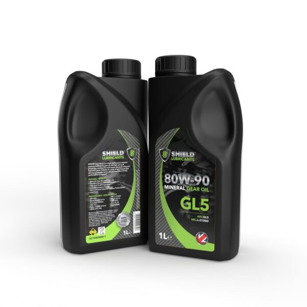 80W90 GL5 MINERAL GEAR OIL - 1L, 5L, 20L, 200L, 1000L 8W-90 SHIELD LUBRICANTS