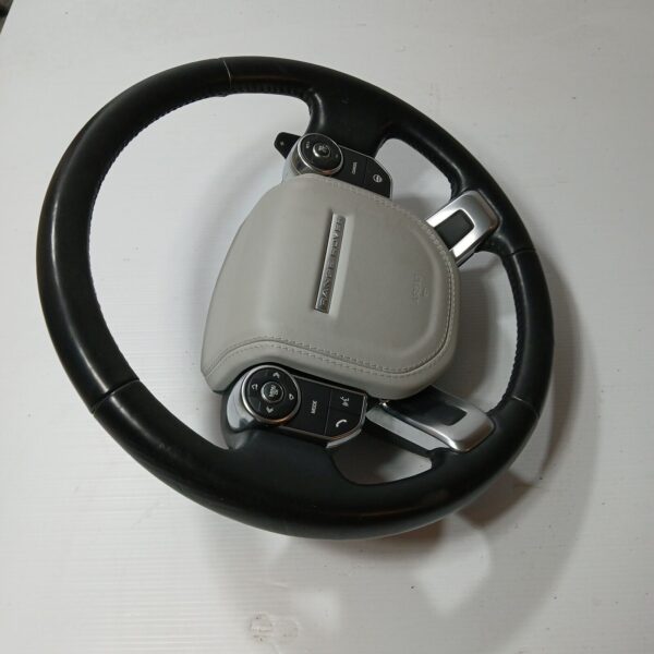 RANGE ROVER VOGUE L405 HEATED BLACK LEATHER STEERING WHEEL COMPLETE WITH AIRBAG - Image 4