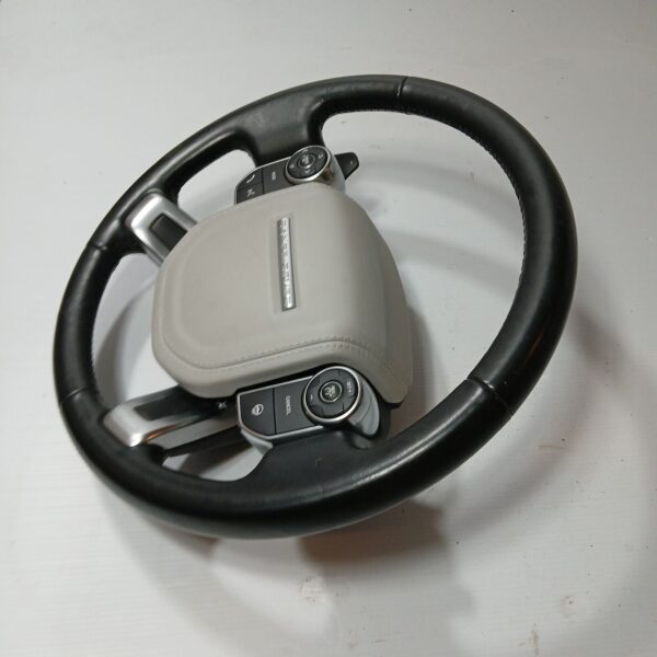 RANGE ROVER VOGUE L405 HEATED BLACK LEATHER STEERING WHEEL COMPLETE WITH AIRBAG - Image 5