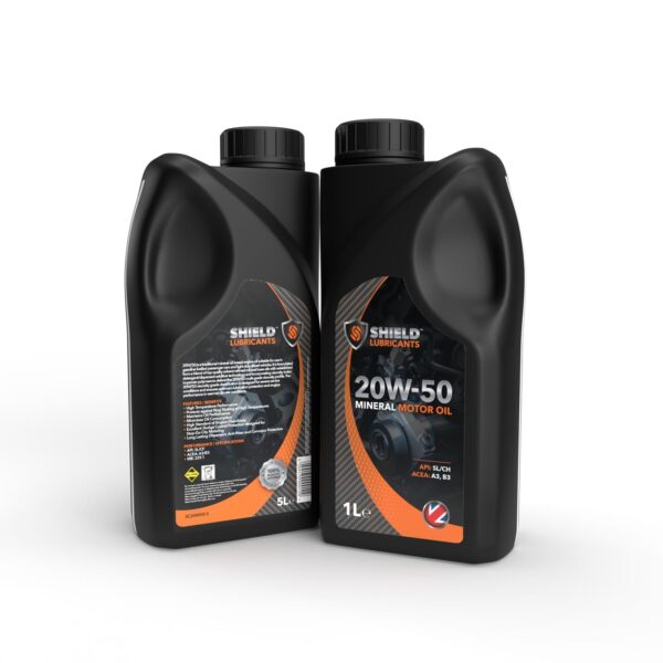 20W50 MINERAL OIL ENGINE SHIELD LUBRICANTS 1L, 5L, 20L, 200L, 1000L 20W-50