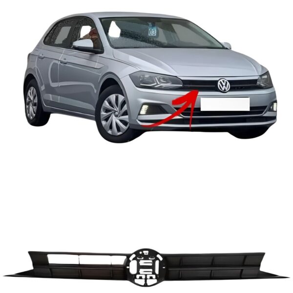 Front Bumper Radiator Grille For VW Polo VI 1.0 1.5 1.6 2017-2021 2G0853653J 9B