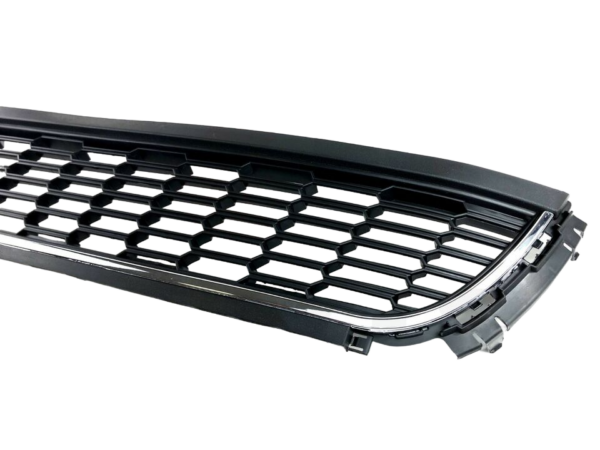 Front Bumper Grille Centre Black Chrome Fits VW Polo 09-14 6R0853671A 9B9 Mesh - Image 2