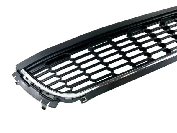 Front Bumper Grille Centre Black Chrome Fits VW Polo 09-14 6R0853671A 9B9 Mesh - Image 4