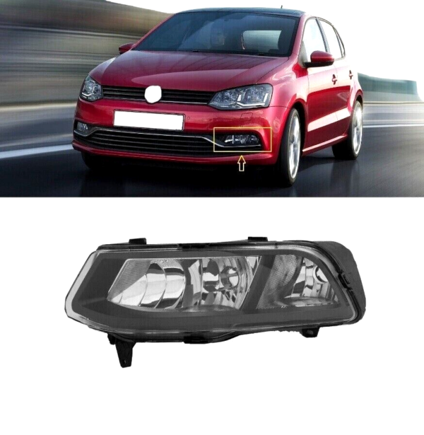 Front Bumper Left Fog Light Lamp Double Bulb For VW Polo V 2009 - 2022 6C0941661 - Image 2