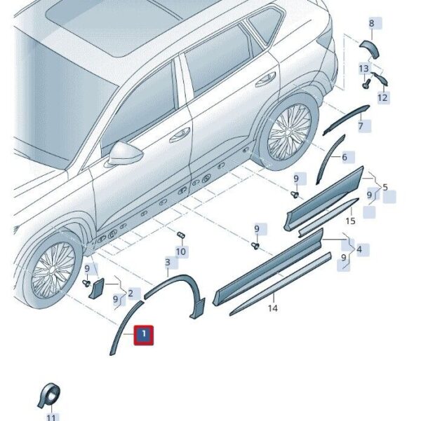 Front Right Wing Wheel Arch Moulding Cover Trim For Seat Ateca 16 On 575854828B - Image 2