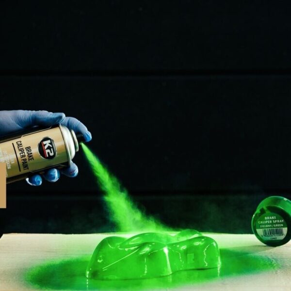 K2 KAWASAKI GREEN BRAKE CALIPER SPRAY PAINT  260Â°C Heat Resistant Lacquer 400 mL - Image 3