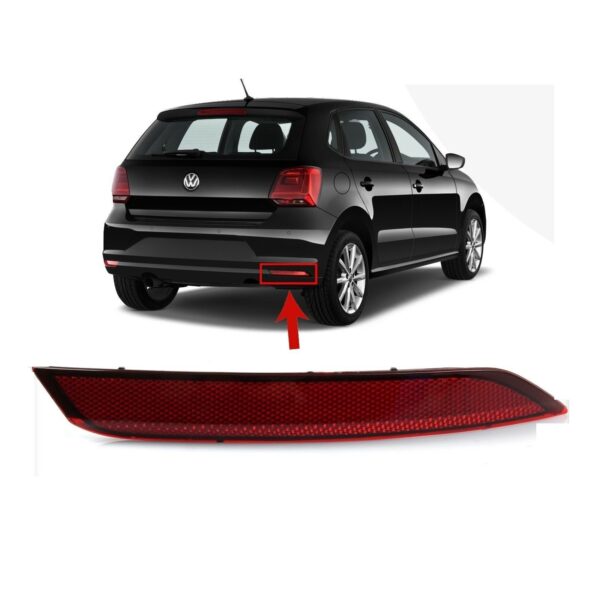 Rear Right Bumper Reflector For VW Polo Hatchback  2009 - 2017 6C0945106B