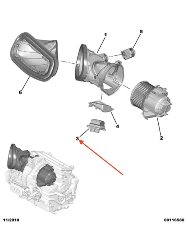 PSA Heater Motor Control Module for Citroen Aircross Peugeot 2008 Opel Crossland - Image 5